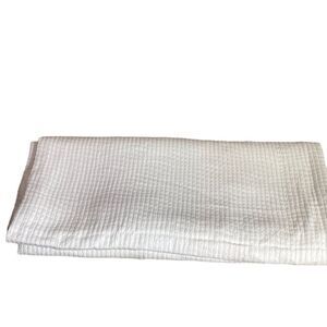 Docofil white textured blanket queen Euc cotton made in Portugal
